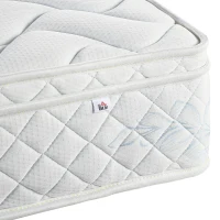 HOMCOM Double Mattress, Pocket Sprung Mattress in a Box with Breathable Foam and Individually Wrapped Spring, 190cmx137cmx22.5cm, White(m-7)