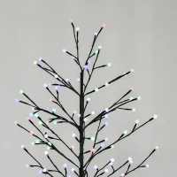 HOMCOM 6ft Artificial Tree Light with 180 Colour LED Light for Home Party, Indoor and Covered Outdoor Use(m-8)