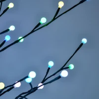 HOMCOM 6ft Artificial Tree Light with 180 Colour LED Light for Home Party, Indoor and Covered Outdoor Use(m-9)