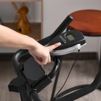 HOMCOM Indoor Stationary Exercise Bike 6kg Flywheel Fitness Cardio Workout Bke Trainer for Home Gym w/ Adjustable Resistance LCD Monitor Pad and Bottle Holder Black(m-13)