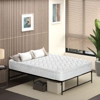 HOMCOM Double Mattress, Pocket Sprung Mattress in a Box with Breathable Foam and Individually Wrapped Spring, 190cmx137cmx22.5cm, White(m-10)
