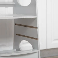 HOMCOM Kids Step Stool Toddler Kitchen Stool with Adjustable Standing Platform, Grey(m-8)