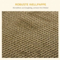 PawHut Kratzbrett für Katzen Kratzpappe für Katzen Kratzpappe Kratzmatte Kratzspielzeug Katzen Lounge Katzenspielzeug Kratzschutz für Sofa Naturholz+Braun 71 x 30 x 65 cm(m-5)