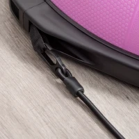 HOMCOM Ø 64cm Yogaball Halbkugel Balance Trainer Balance-Ball Halber Gymnastikball mit Trainingsseil Zuhause für Yoga Balance Stabilität Hellviolett(m-7)