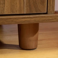 PawHut Katzenschrank für Katzentoilette Katzenklo Katzenhaus mit Magnettüren Katzenkommode Schrank PE-Rattan Walnuss 70 x 48 x 68 cm(m-9)