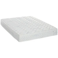 HOMCOM King Mattress, Pocket Sprung Mattress in a Box with Breathable Foam and Individually Wrapped Spring, 200cmx150cmx22.5cm, White(m-1)