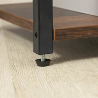 HOMCOM Biblioteca in stil industrial modern cu 4 rafturi si 2 dulapuri, rafturi din metal si lemn pentru casa si birou, 90x30x159,5 cm, negru si maro(m-7)