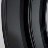HOMCOM Oglinda de perete rotunda Ø61cm, oglinda decorativa cu sertar si cadru din metal si MDF, negru(m-7)