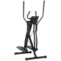 HOMCOM Bicicleta Eliptica – 4 Nivele, LCD & Roti, Antrenament Acasa(m-1)