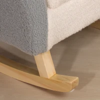 HOMCOM Fotoliu pentru copii 3-5 ani cu cotiere inalte si captuseala groasa, piele de miel artificiala, lemn si spuma, 50x45x50 cm, gri(m-8)