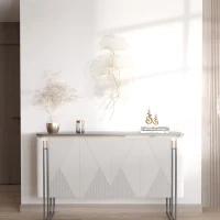 HOMCOM Decor de perete metalic 3D, frunze de ginkgo, auriu 51 x 94,5 cm(m-10)