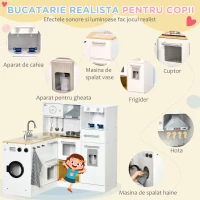 Homcom Bucatarie Copii – Set 2 Piese, Ustensile, Lumini & Sunete(m-4)
