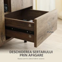 HOMCOM Mobilier pentru sufragerie si living din lemn cu sertare si dulapuri, bufet in stil nordic modern, 76,5x39,5x64,5cm(m-5)