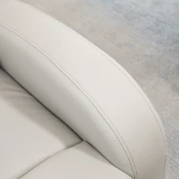 Homcom Fotoliu Relaxant din PU cu Suport pentru Picioare – Gri(m-8)