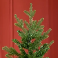 HOMCOM Brad de Craciun decorat si ignifug pentru interior cu 1443 de ramuri si baza metalica, din PE si PVC, Φ120x180 cm, verde(m-8)