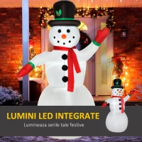 Outsunny Om de zapada gonflabil de 243 cm cu lumini LED, decoratiuni de Craciun pentru interior si exterior cu umflator inclus(m-5)