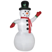 Outsunny Om de zapada gonflabil de 243 cm cu lumini LED, decoratiuni de Craciun pentru interior si exterior cu umflator inclus(m-11)