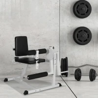 HOMCOM Beinstrecker Beintrainer Fitnessgerät Gym Stahl Schwarz+Silber(m-2)