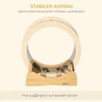 PawHut Katzenlaufrad für Katzen, inkl. Bremsvorrichtung, Kratzflächen, 60 cm x 32 cm x 66,5 cm(m-5)