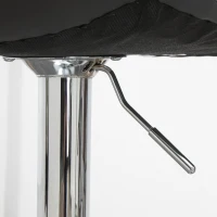 HOMCOM Set de 2 scaune de bar din piele cu spatar, scaune pivotante pentru bucatarie si sufragerie cu suport pentru picioare, 42x45x89-110cm, gri(m-9)