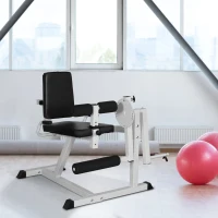 HOMCOM Beinstrecker Beintrainer Fitnessgerät Gym Stahl Schwarz+Silber(m-8)