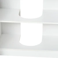 Kleankin Mobilier Sub Chiuveta Baie, Mobilier Baie Sub Chiuveta cu Usi din MDF si Bambus, 60x30x60,5cm, Alb(m-9)