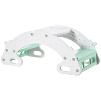 HOMCOM Set 2 in 1 cu masa scaune si leagan pentru copii 18-48 luni, din HDPE, 100x54x42 cm, gri si verde(m-11)