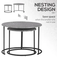 Outsunny set de mese rotunde pentru bistro, negru(m-5)