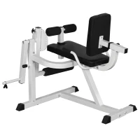 HOMCOM Beinstrecker Beintrainer Fitnessgerät Gym Stahl Schwarz+Silber(m-9)