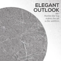 Outsunny set de mese rotunde pentru bistro, negru(m-4)