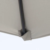 Outsunny Umbrela de Soare pentru Plaja sau Gradina Impermeabila din Otel Maro Cafea Φ3x2.50m(m-11)