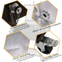 Piłkarzyki i Lodówka 2w1 65 l Chłodziarka do Wina Stół Piłkarski z Kółkami Outsunny(m-5)