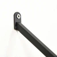 HOMCOM Libreria Moderna Sospesa a Scaletta in Legno e Metallo, 51x15x63.5cm, Naturale(m-8)