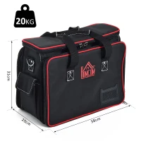 HOMCOM Werkzeugtasche Werkzeugkoffer Wergzeug Tasche mit Schultergurt(m-3)