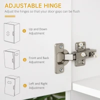 HOMCOM Dulap Suspendat de Bucătărie din Lemn, Alb, 101x39x180cm(m-7)