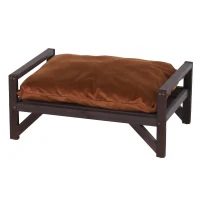 PawHut® Hundebett mit Kissen Haustierbett Hundematte Hundesofa Kurzplüsch Kaffee(m-11)