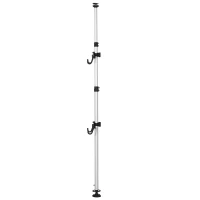 HOMCOM Fahrradhalter Fahrradständer für 2 Fahrräder Fahrradhalterung Aluminiumlegierung Silber Ø12 x 171-400 cm(m-4)