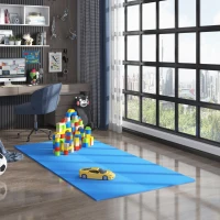 HOMCOM set covor tip puzzle 8 bucati, 60x60cm, albastru(m-2)