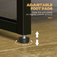 HOMCOM Industrial Storage Cabinet with 2 Open Shelves and 3 Foldable Fabric Drawers, Multifunctional Bookshelf in Living Room, Study, Bedroom, Grey(m-6)