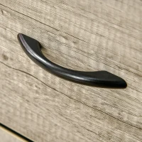 HOMCOM Industrial Storage Cabinet with 2 Open Shelves and 3 Foldable Fabric Drawers, Multifunctional Bookshelf in Living Room, Study, Bedroom, Grey(m-9)