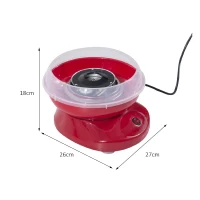 HOMCOM Candy Floss Machine Electric Cotton Candy Maker Gadgetry 450W (Red)(m-3)