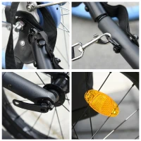 HOMCOM 3 In 1 Foldable Children Bike Trailer Kids Stroller Jogger Transport Buggy Carrier w/ Suspension Rubber Tires Adjustable Handlebar for 2 Kids Red and Black(m-11)