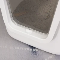 PawHut Katzentoilette mit 2 Türen, Katzenklo mit Bodenschale und Schaufel, Desodorierungsbox, PP ABS, 55,5 x 44,5 x 38,3 cm(m-9)