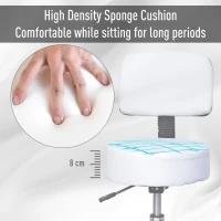 HOMCOM PU Leather Height Adjustable Minatare Salon Therapy Chair(m-6)