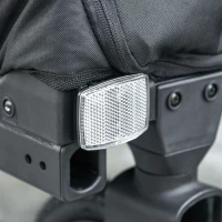 HOMCOM Child Bike Trailer 3 In1 Foldable Jogger Stroller 2-Seater Baby Stroller Transport Buggy Carrier with Shock Absorber System Rubber Tires Adjustable Handlebar Kid Bicycle Trailer White and Black(m-13)