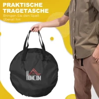 Bramki do piłki nożnej Homcom, zestaw 2 siatek do piłki nożnej, składane do ogrodu lub parku, czarne(m-4)