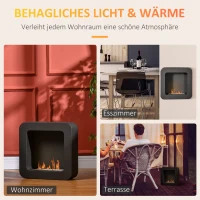 HOMCOM Ethanolkamin Brenndauer 2,5 Stunden 48 x 18 x 48 cm(m-6)