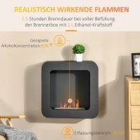 HOMCOM Ethanolkamin Brenndauer 2,5 Stunden 48 x 18 x 48 cm(m-4)