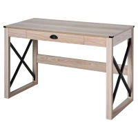 HOMCOM Particle Board Steel Enforced Home Office Desk(m-1)