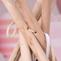 Dzieci tipi namiot namiot wigwam do zabawy drewno jodłowe 3–8 lat niebieski+biały(m-8)